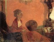 Edgar Degas Madame Camus en rouge oil